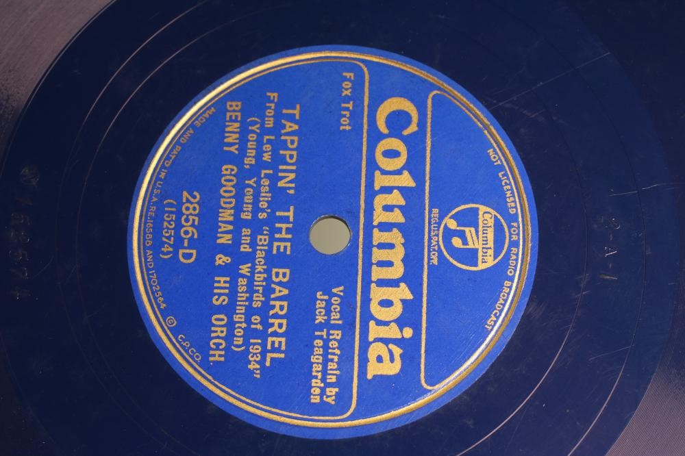 BILLIE HOLIDAY AND BENNY GOODMAN BLUE WAX COLUMBIA 78 R.P.M. RECORDS Image