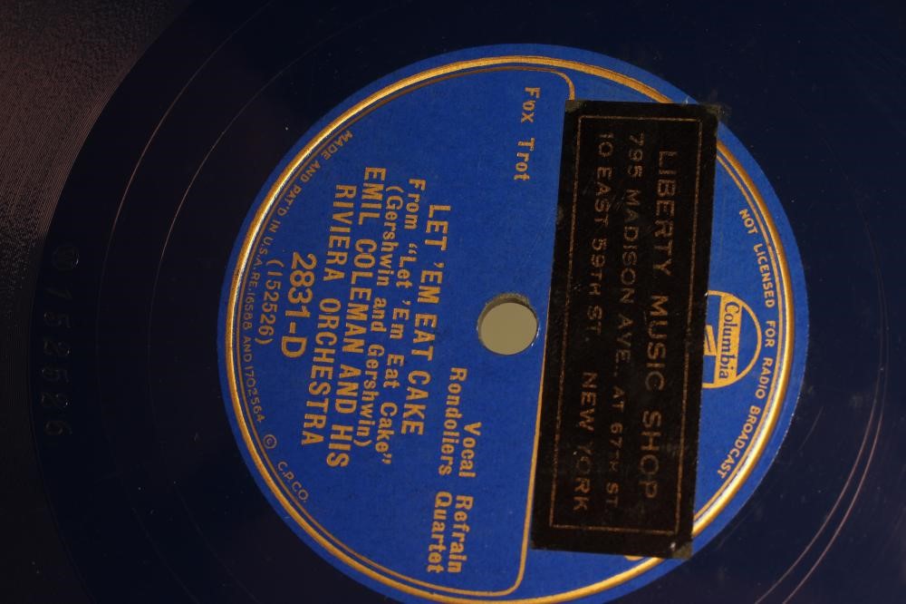 BILLIE HOLIDAY AND BENNY GOODMAN BLUE WAX COLUMBIA 78 R.P.M. RECORDS Image
