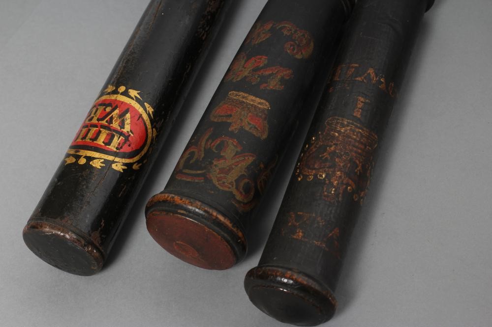 THREE ANTIQUE TRUNCHEONS Image