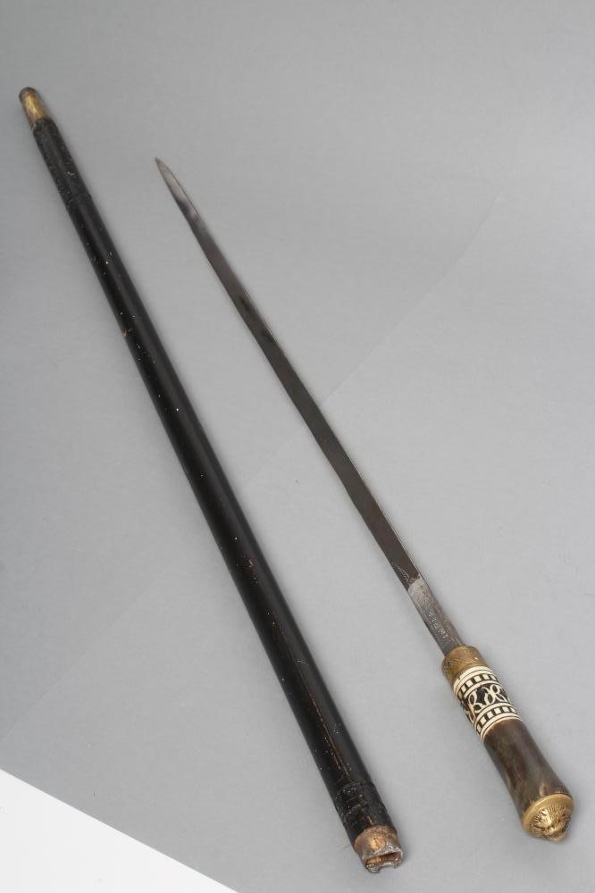 AN ANGLO-INDIAN SWORD STICK Image