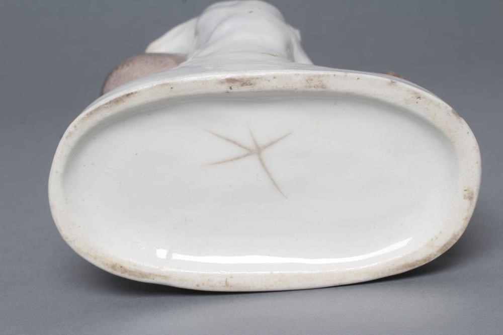 A VICTORIAN STAFFORDSHIRE POTTERY ELEPHANT SPILL VASE modelled standing with two free legs Image