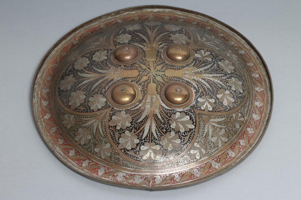 AN INDIAN "DHAL" SHIELD of convex circular form Image