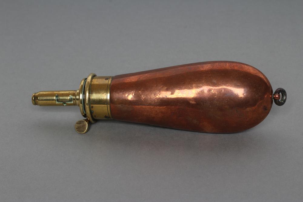 A PISTOL POWDER FLASK by James Dixon & Sons of Sheffield Image