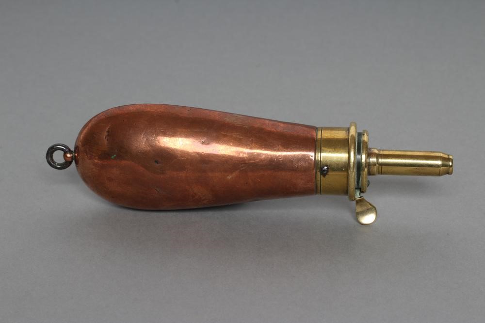 A PISTOL POWDER FLASK by James Dixon & Sons of Sheffield Image