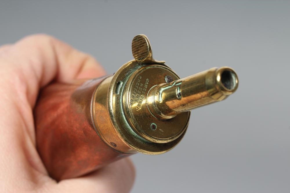 A PISTOL POWDER FLASK by James Dixon & Sons of Sheffield Image