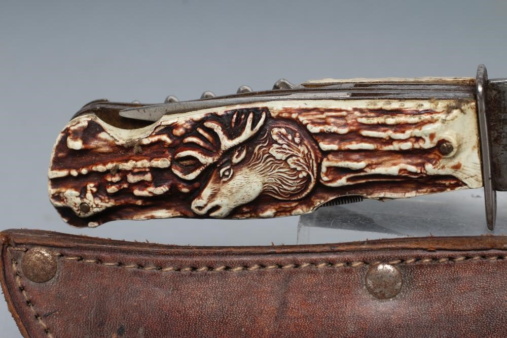 A GERMAN COMBINATION HUNTING KNIFE Image