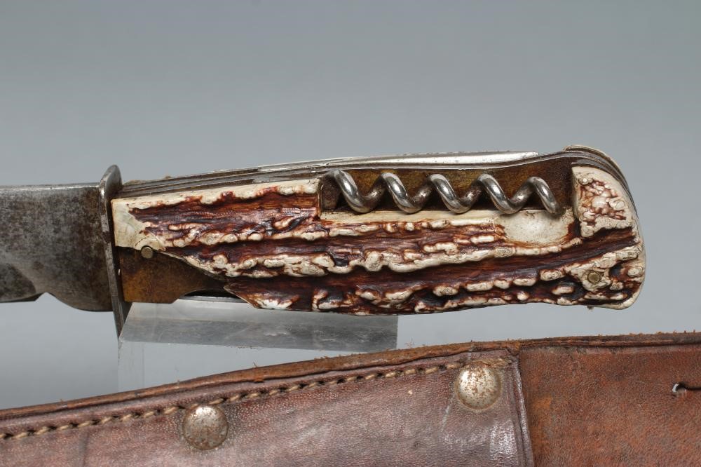 A GERMAN COMBINATION HUNTING KNIFE Image
