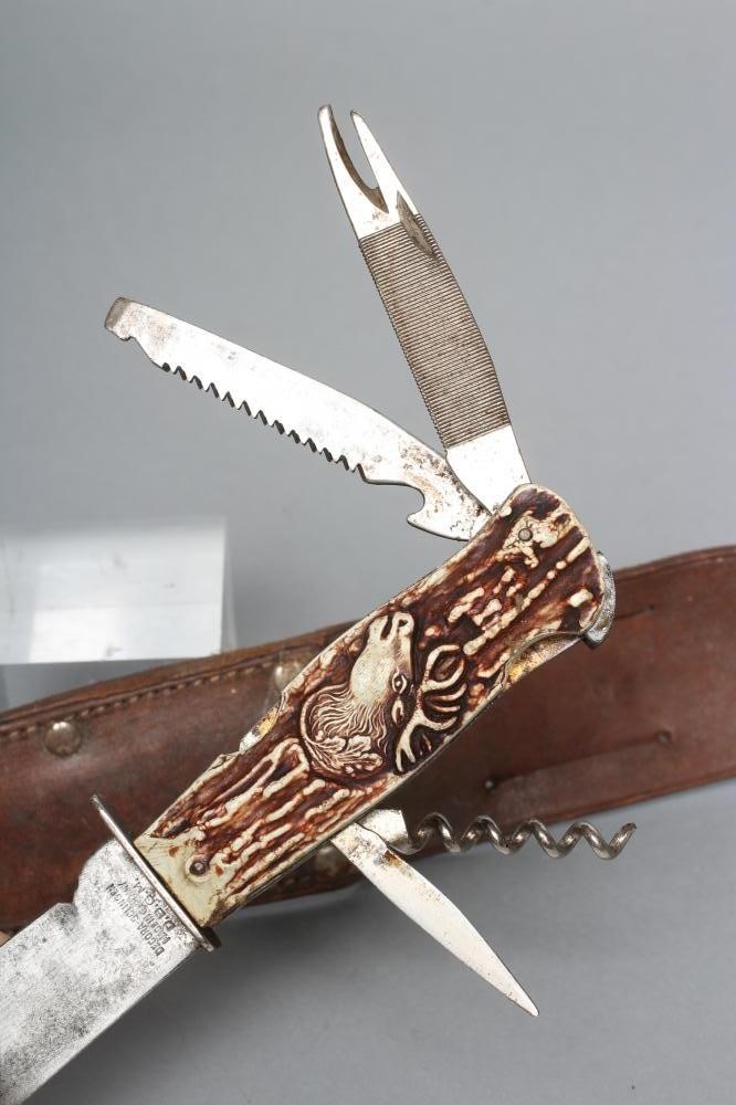 A GERMAN COMBINATION HUNTING KNIFE Image
