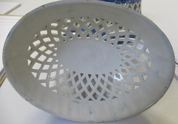 A PEARLWARE CHESTNUT BASKET Image