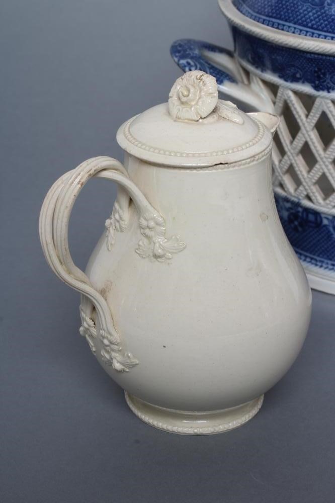 A PEARLWARE CHESTNUT BASKET Image