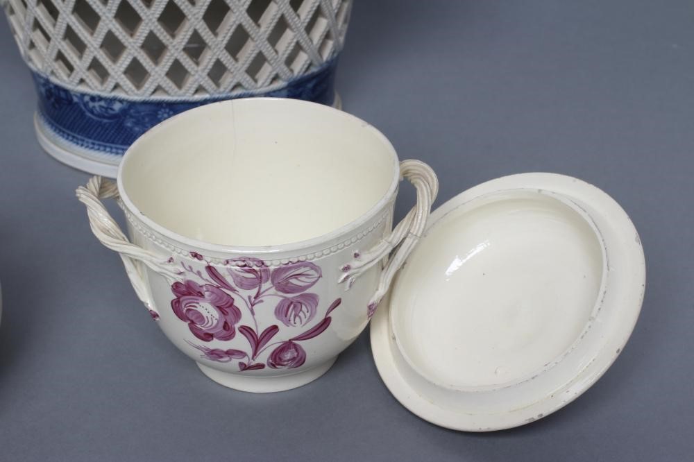 A PEARLWARE CHESTNUT BASKET Image