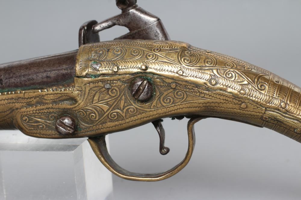 A INTERESTING ARABIAN FLINTLOCK PISTOL Image