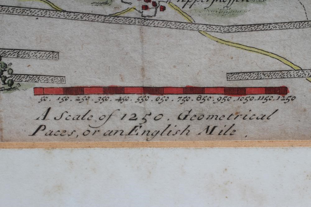 A HAND COLOURED PLAN OF THE BATTLE OF BLENHEIM Image