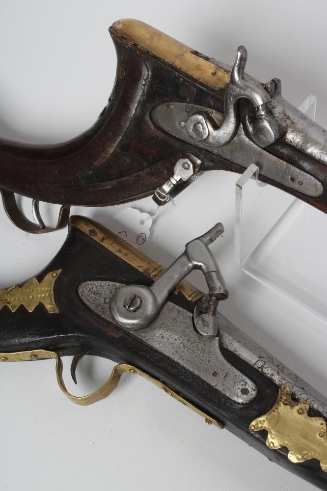 TWO AFGHAN JEZAIL PERCUSSION MUSKETS Image