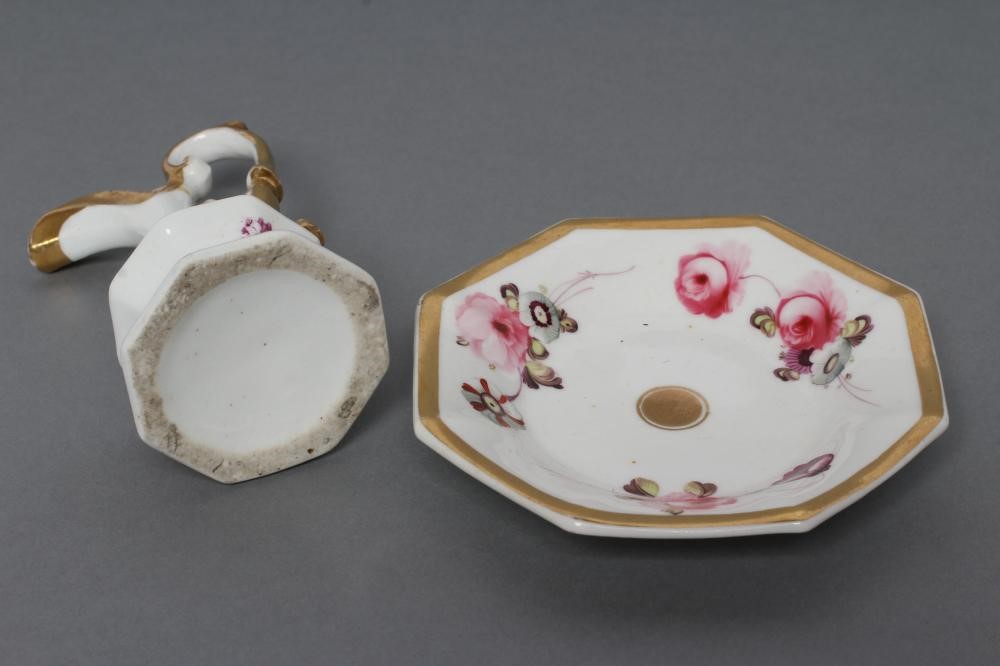 A ROCKINGHAM PORCELAIN MINIATURE EWER AND STAND Image