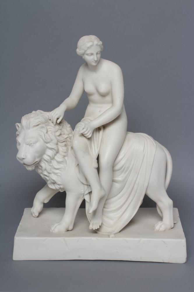 A VICTORIAN PARIAN GROUP - "UNA AND THE LION" Image