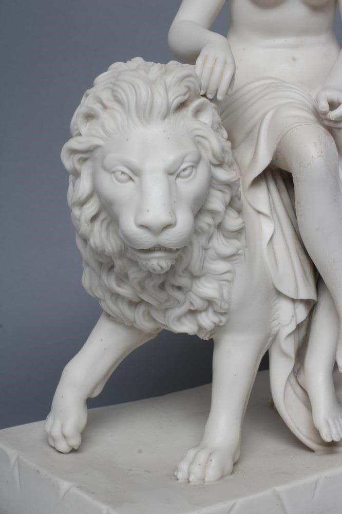 A VICTORIAN PARIAN GROUP - "UNA AND THE LION" Image