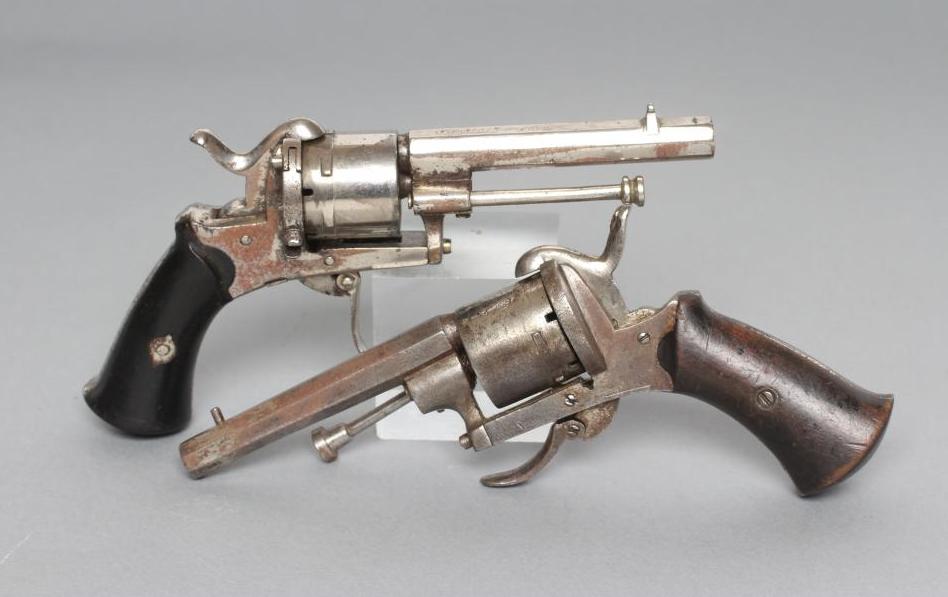TWO PINFIRE REVOLVERS Image