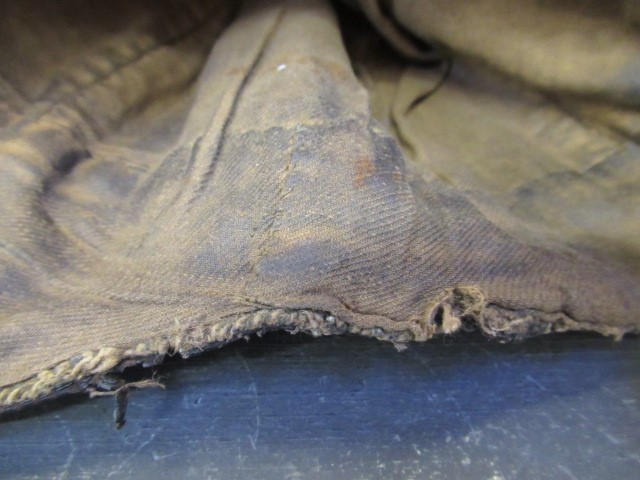 A GERMAN FIRST WORLD WAR LEATHER FLYING HELMET with small peak Image
