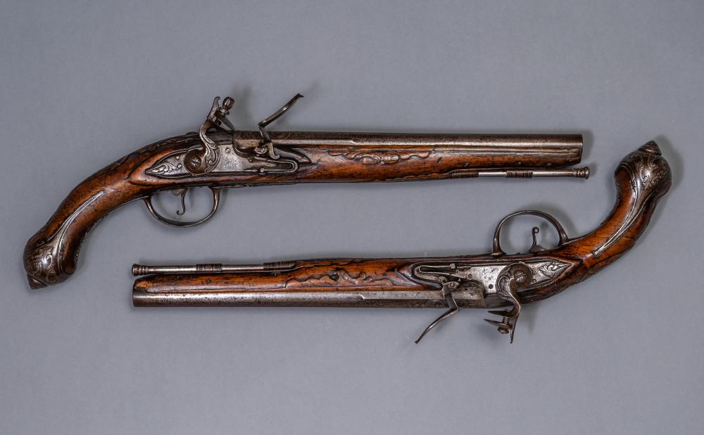 A MATCHED PAIR OF FLINTLOCK PISTOLS Image