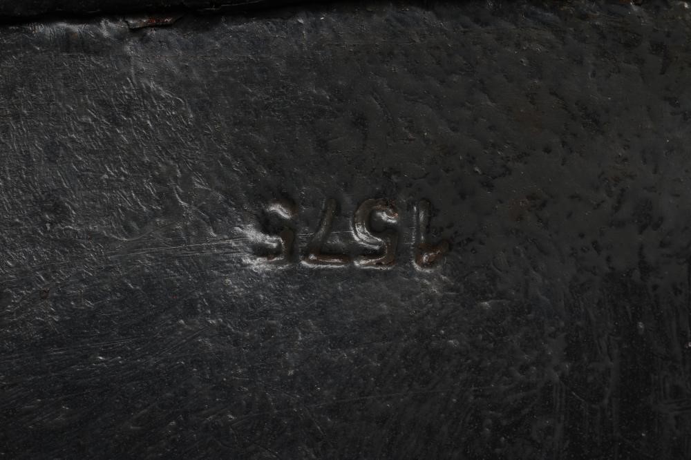 A THIRD REICH M35 ARMY HELMET painted in green with applied shield and reichsadler Image