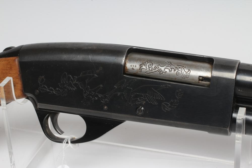 A STEVENS MODEL 79 12 BORE PUMP ACTION SHOTGUN Image