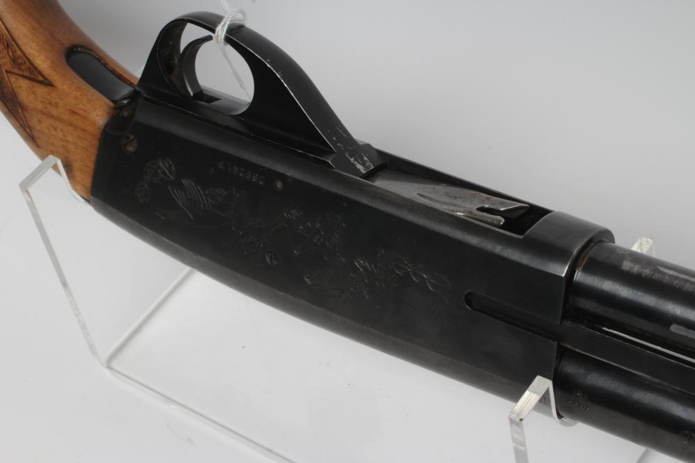 A STEVENS MODEL 79 12 BORE PUMP ACTION SHOTGUN Image