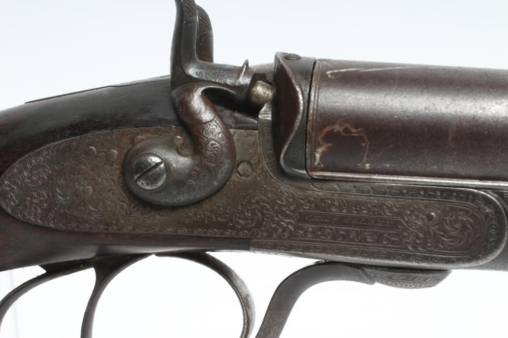 A CHAS GOLDEN 12 BORE HAMMER SHOTGUN Image