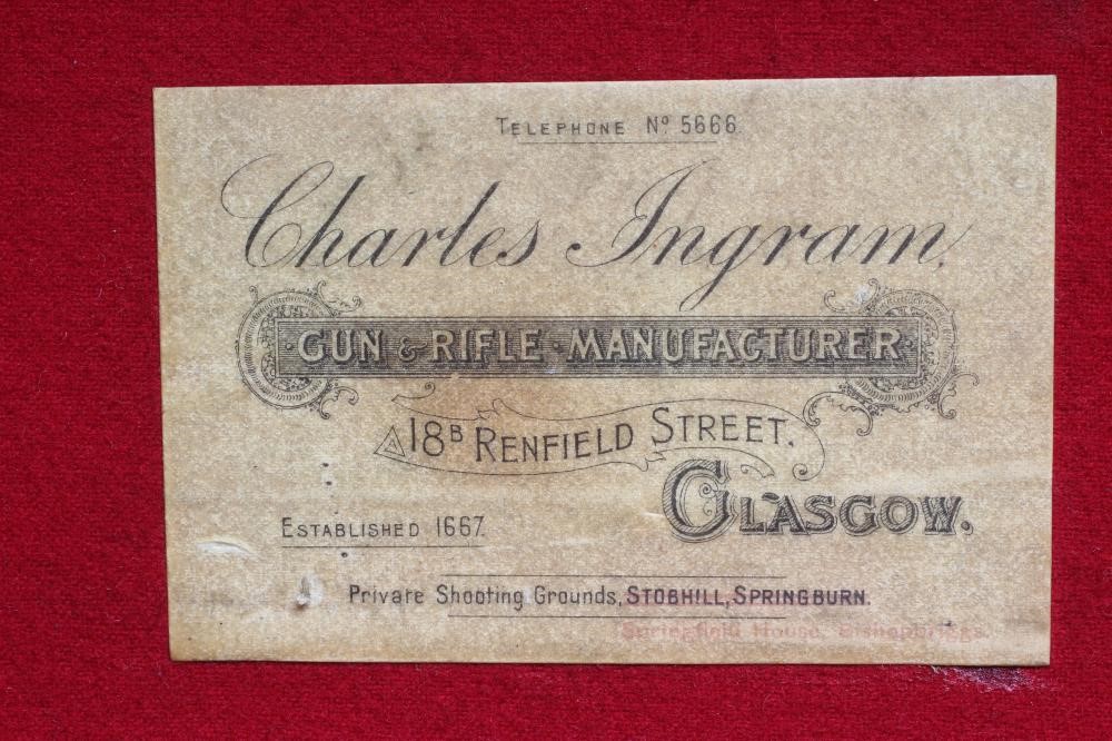 A CASED CHARLES INGRAM 12 BORE SIDE BY SIDE SHOTGUN Image