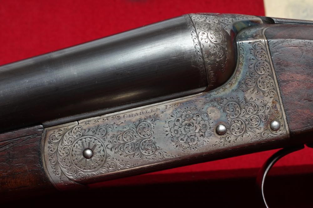 A CASED CHARLES INGRAM 12 BORE SIDE BY SIDE SHOTGUN Image