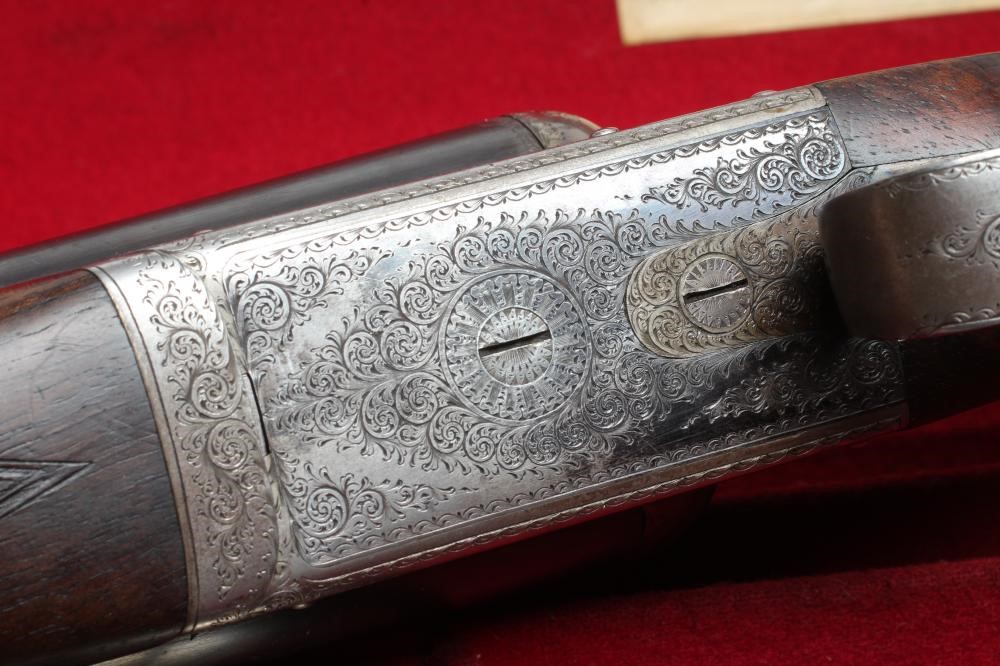 A CASED CHARLES INGRAM 12 BORE SIDE BY SIDE SHOTGUN Image