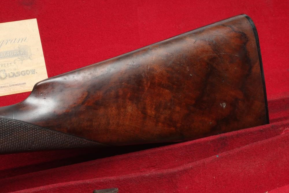 A CASED CHARLES INGRAM 12 BORE SIDE BY SIDE SHOTGUN Image