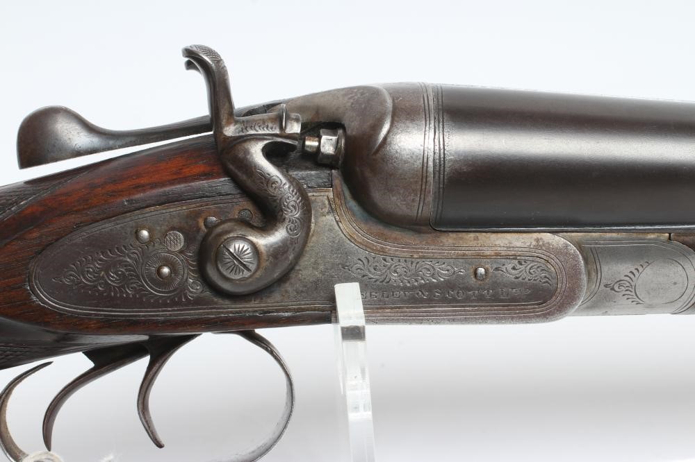 A WEBLEY & SCOTT 12 BORE HAMMER SHOTGUN Image