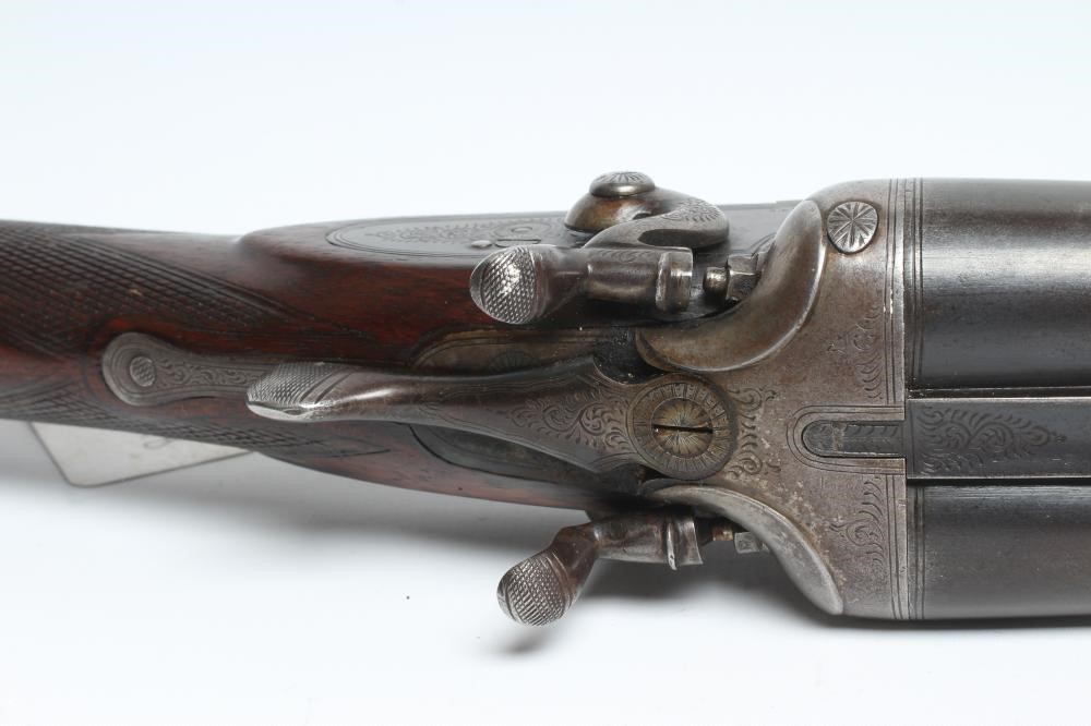 A WEBLEY & SCOTT 12 BORE HAMMER SHOTGUN Image