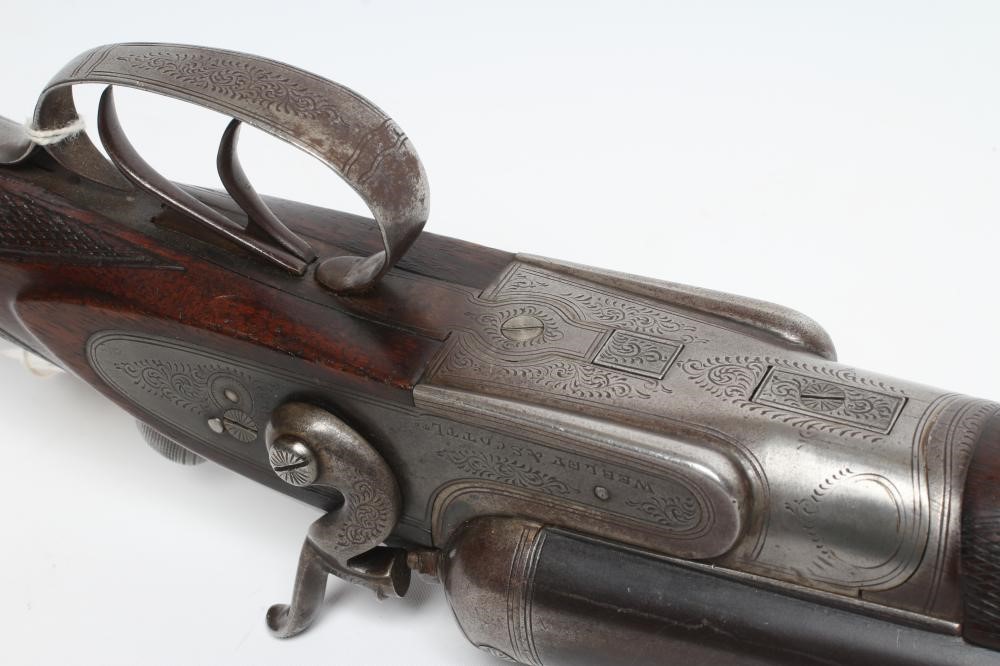 A WEBLEY & SCOTT 12 BORE HAMMER SHOTGUN Image