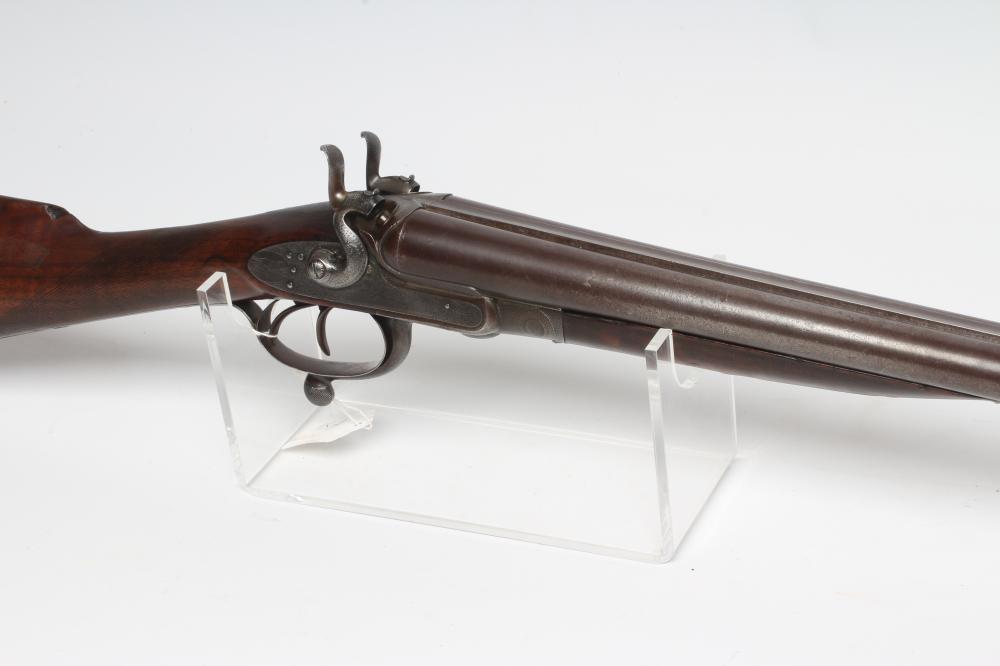 AN I HOLLIS & SONS 12 BORE HAMMER SHOTGUN Image