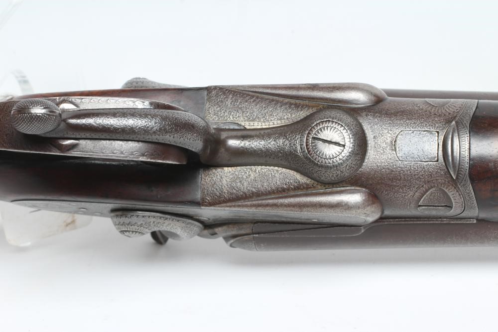 AN I HOLLIS & SONS 12 BORE HAMMER SHOTGUN Image