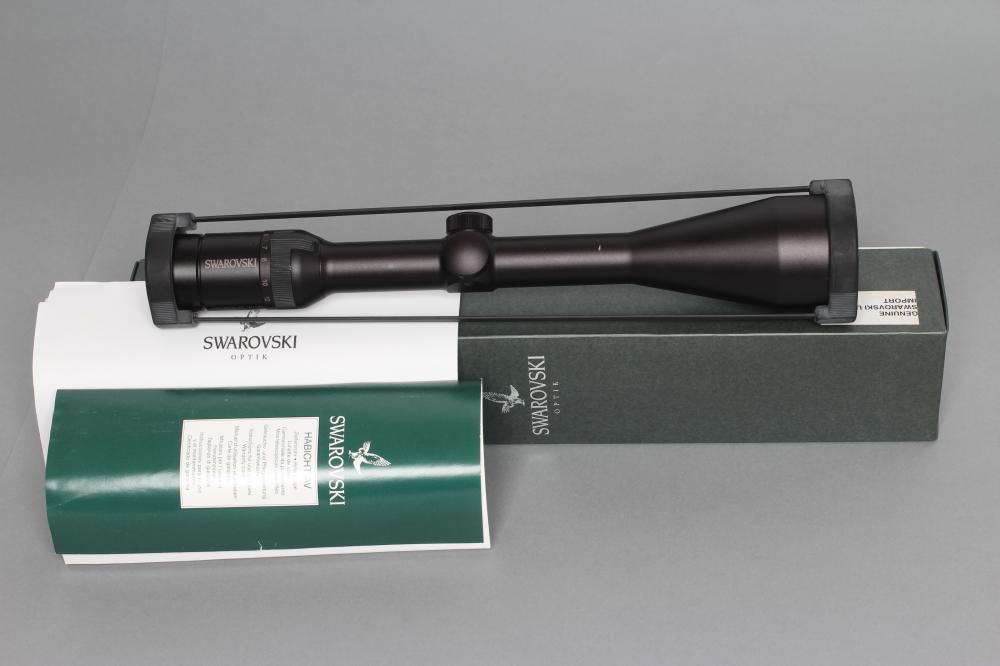 A SWAROVSKI HABICHT 4-12X50 A RIFLE SCOPE with lens caps Image
