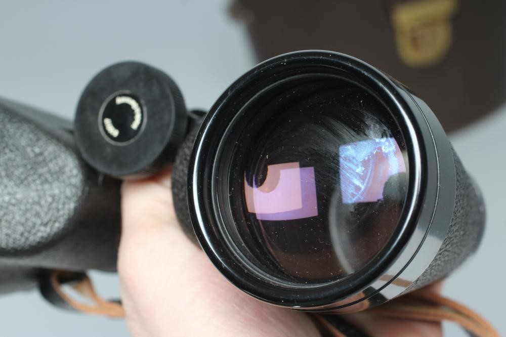 A PAIR OF CARL ZEISS 8X50 B BINOCULARS with leather strap and case (Est. plus 21% premium inc. VAT) Image