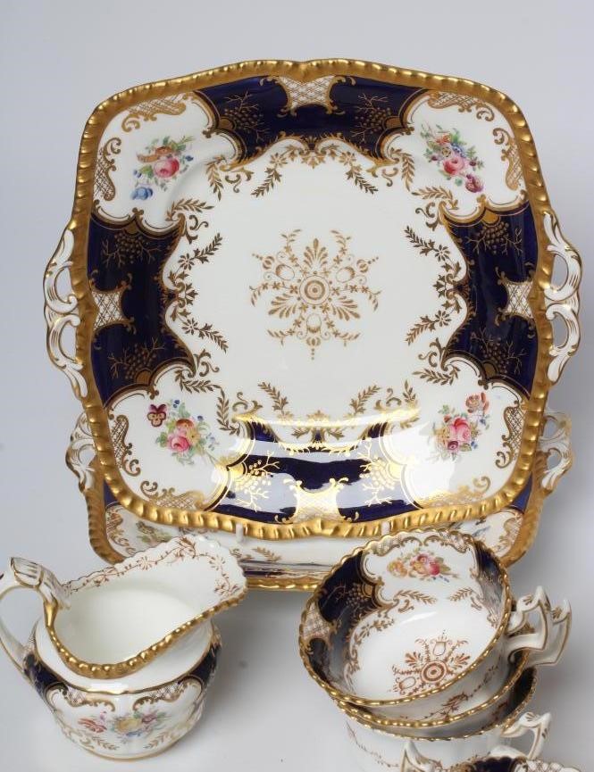 A COALPORT CHINA BATSWING PATTERN TEA SERVICE Image