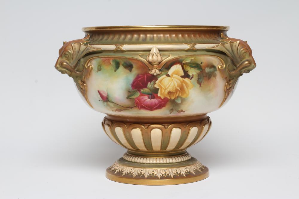 A ROYAL WORCESTER CHINA JARDINIERE Image