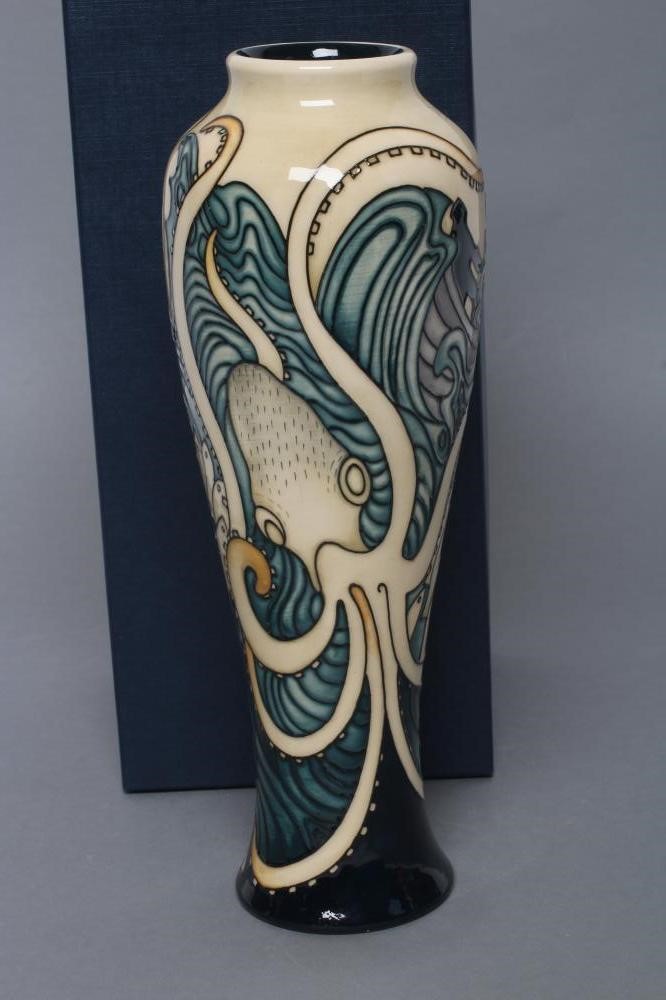 A MOORCROFT POTTERY "TALES OF THE DEEP PATTERN" VASE Image