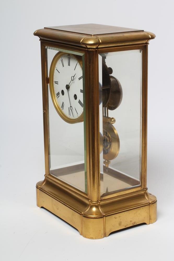 A FRENCH FOUR GLASS MANTEL CLOCK Image