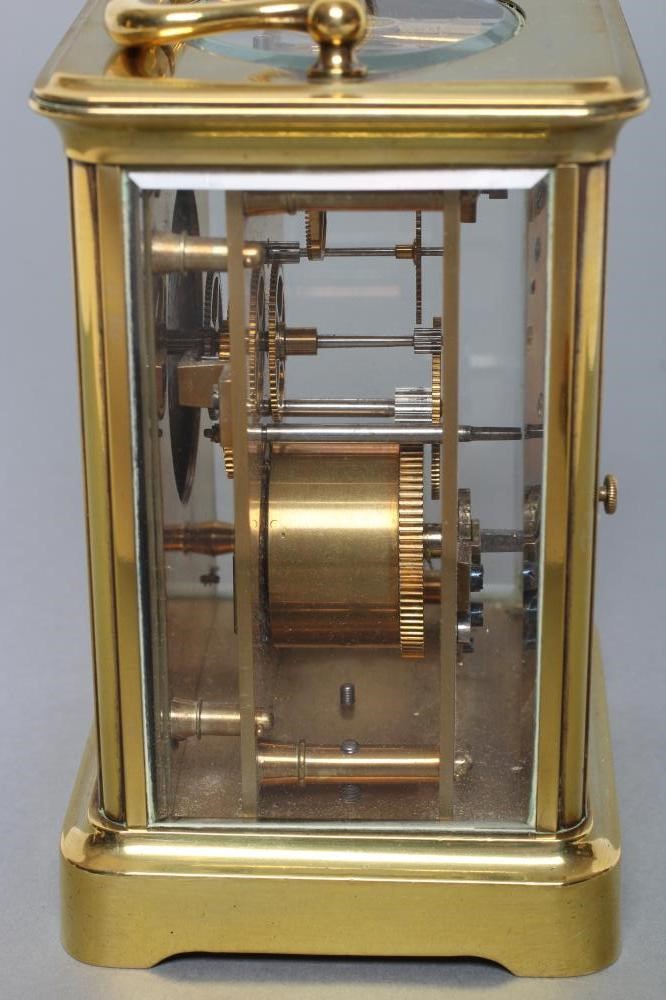 A BRASS CASED CARRIAGE CLOCK Image
