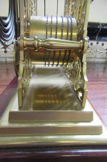 A BRASS CATHEDRAL SKELETON CLOCK Image