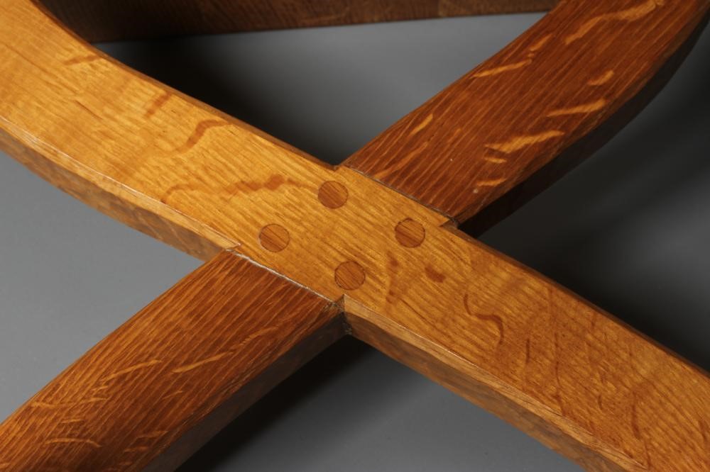 A PETER HEAP ADZED OAK COFFEE TABLE Image