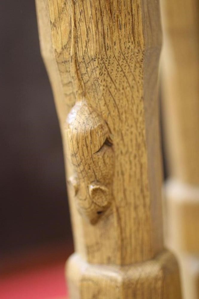 A ROBERT THOMPSON LIMITED EDITION HOVINGHAM ESTATE ADZED OAK TABLE Image