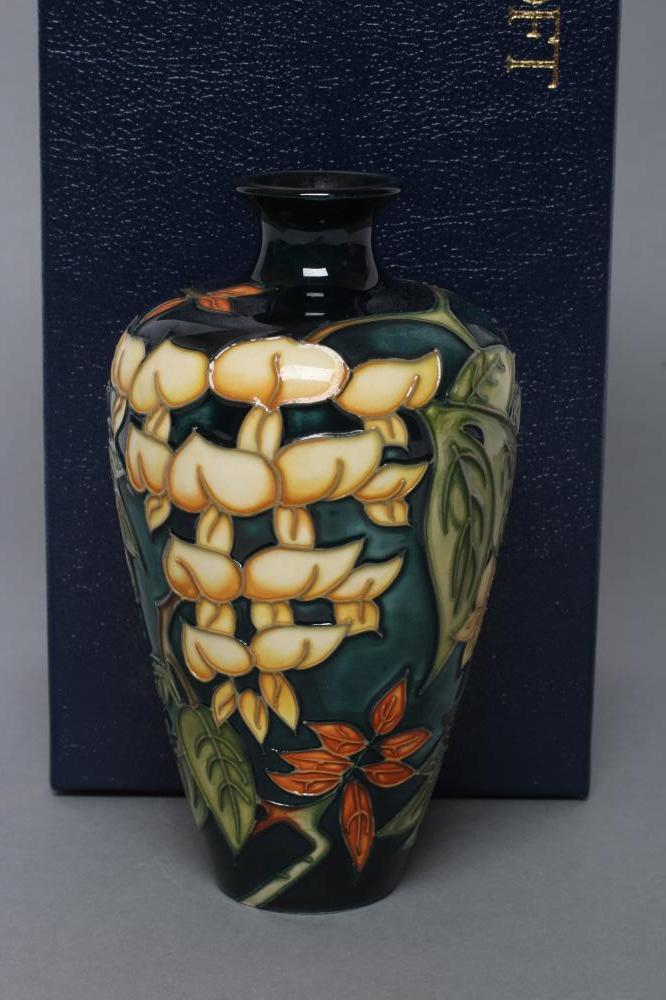 A MOORCROFT COLLECTOR'S CLUB  POTTERY LABURNUM PATTERN VASE Image