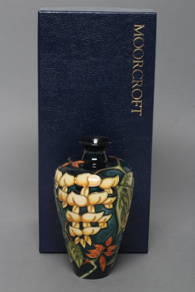 A MOORCROFT COLLECTOR'S CLUB  POTTERY LABURNUM PATTERN VASE Image