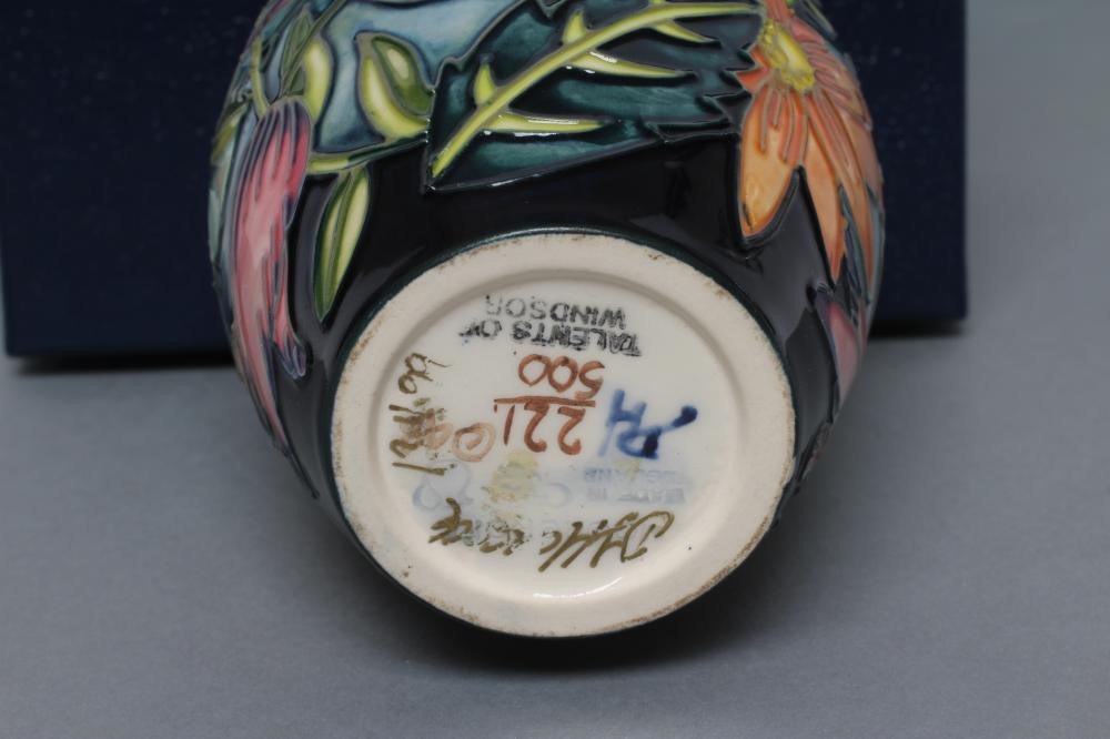 A MOORCROFT POTTERY CASTLE GARDEN PATTERN SMALL VASE Image